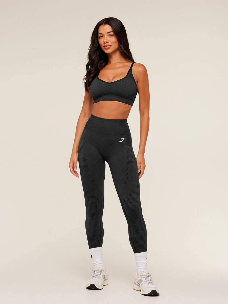 Gymshark Vital Sports Bra — Black Marl — 4