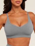 Gymshark Vital Sports Bra — GS Medium Grey/ Marl — 6
