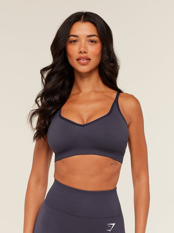 Gymshark Vital Sports Bra — Midnight Purple/Marl