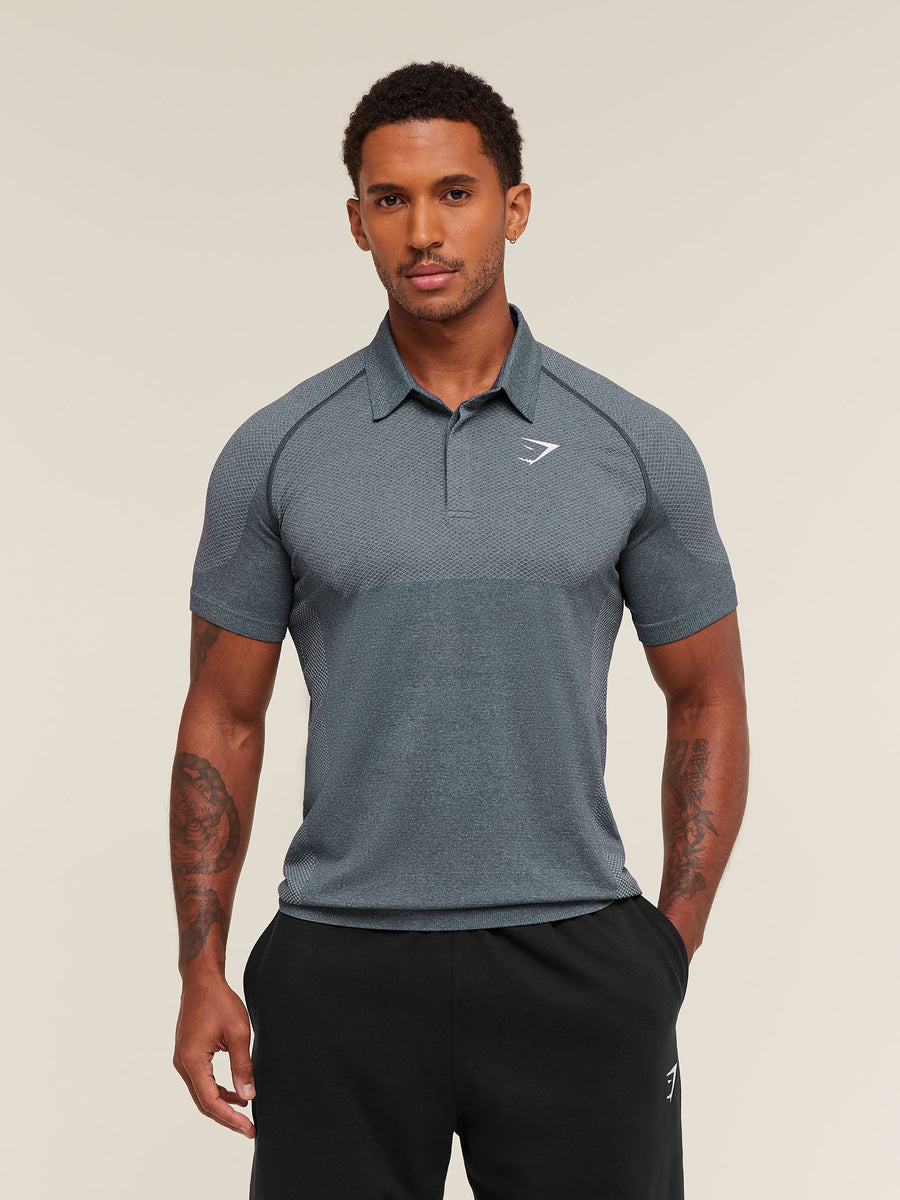 Gymshark Vital Polo — Iron Blue/Smoke Blue — 1