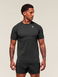 Gymshark Vital Seamless T-Shirt — Black/Silhouette Grey — 1