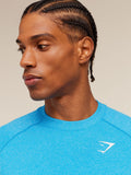Gymshark Vital Seamless T-Shirt — White/Brand Blue — 6