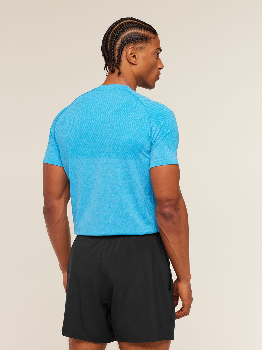 Gymshark Vital Seamless T-Shirt — White/Brand Blue — 2