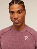Gymshark Vital Seamless T-Shirt — White/Port — 6