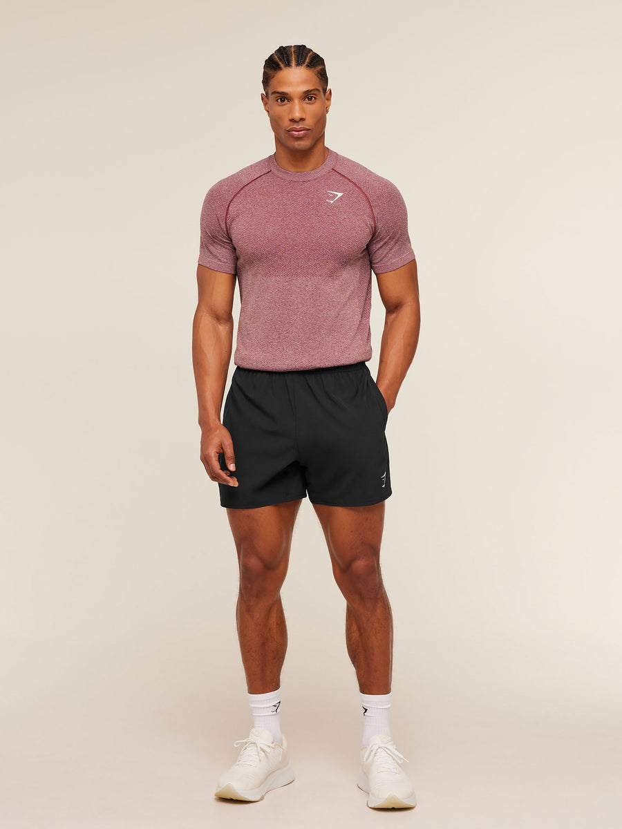 Gymshark Vital Seamless T-Shirt — White/Port — 5