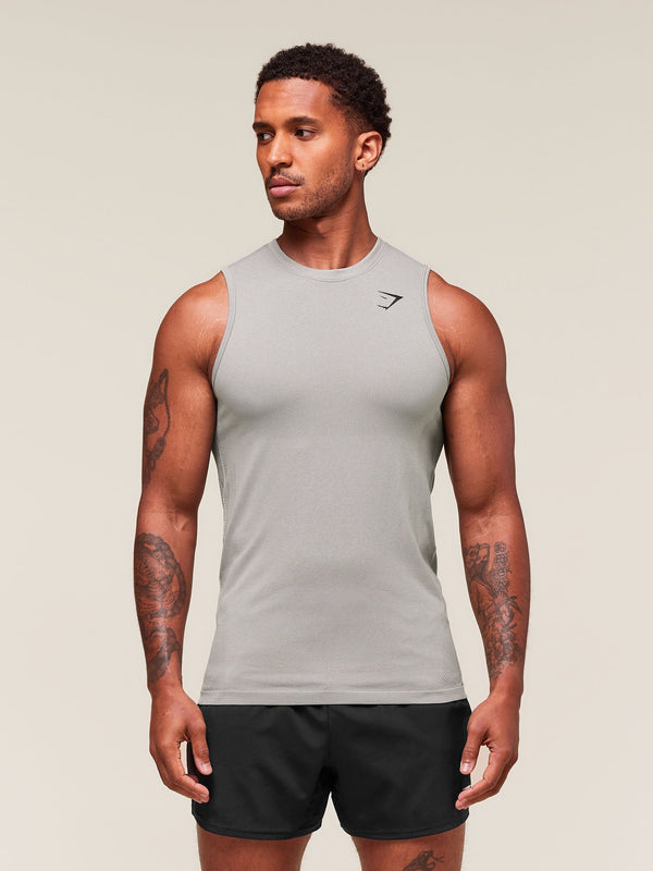 Gymshark Vital Tank — Light Grey/Smokey Grey