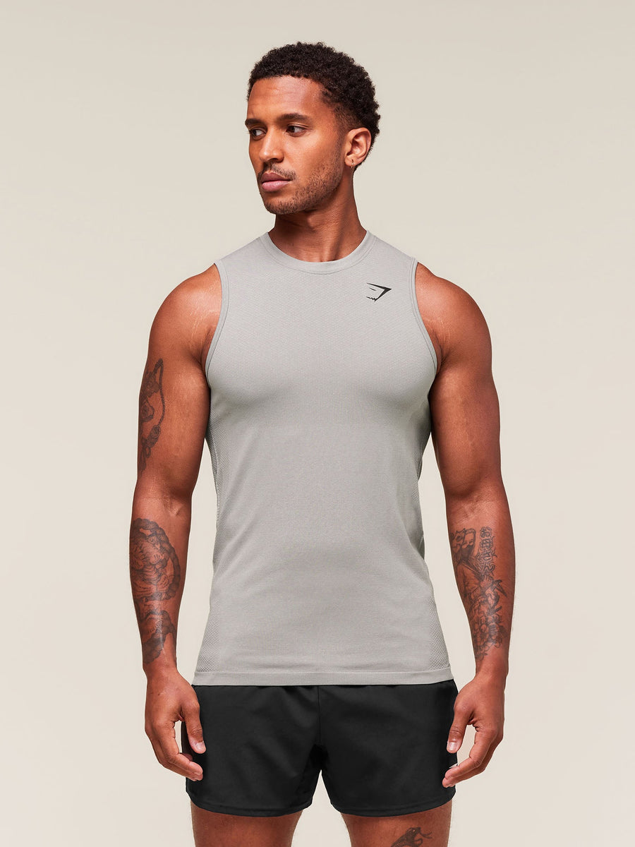 Gymshark Vital Tank — Light Grey/Smokey Grey — 1