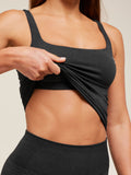 Gymshark Vital Tank With Shelf — Black Marl — 3