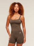 Gymshark Vital Tank With Shelf — Espresso Marl — 1