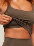 Gymshark Vital Tank With Shelf — Espresso Marl — 3