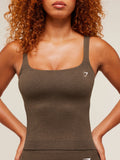 Gymshark Vital Tank With Shelf — Espresso Marl — 6