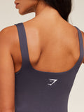Gymshark Vital Tank With Shelf — Midnight Purple/Marl — 6