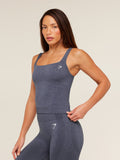 Gymshark Vital Tank With Shelf — Stealth Blue/Marl — 3