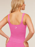 Gymshark Vital Tank With Shelf — Super-Set Pink/Marl — 6