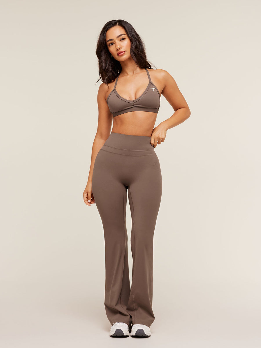 Gymshark Whitney Short Flared Legging — Soft Brown — 4