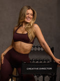 Gymshark Adapt Fleck x Whitney Halterneck Sports Bra — Cherry Purple/Rich Maroon — 1