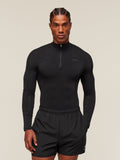 Gymshark everywear Warp Knit Polo 1/4 Zip — Black — 1