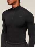Gymshark everywear Warp Knit Polo 1/4 Zip — Black — 6