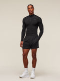 Gymshark everywear Warp Knit Polo 1/4 Zip — Black — 3