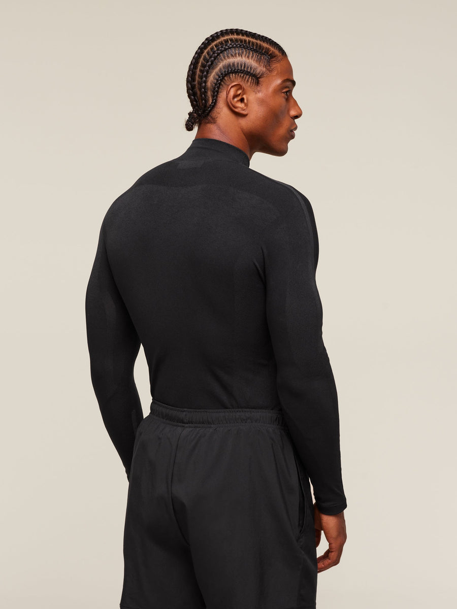 Gymshark everywear Warp Knit Polo 1/4 Zip — Black — 2
