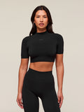 Gymshark everywear Warp Knit Crop Top — Black — 1