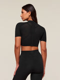 Gymshark everywear Warp Knit Crop Top — Black — 2