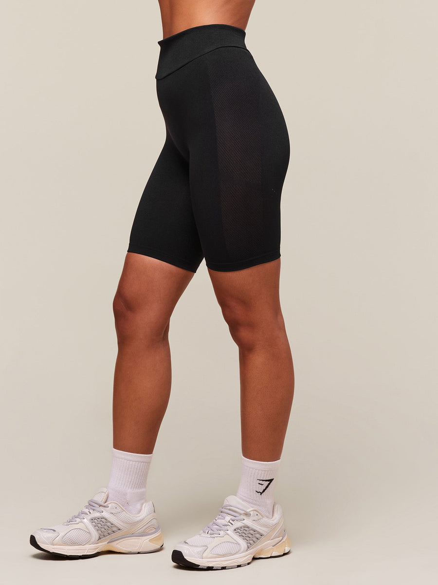 Gymshark everywear Warp Knit Cycling Shorts — Black — 1