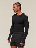 Gymshark everywear Warp Knit LS T-Shirt — Black — 6
