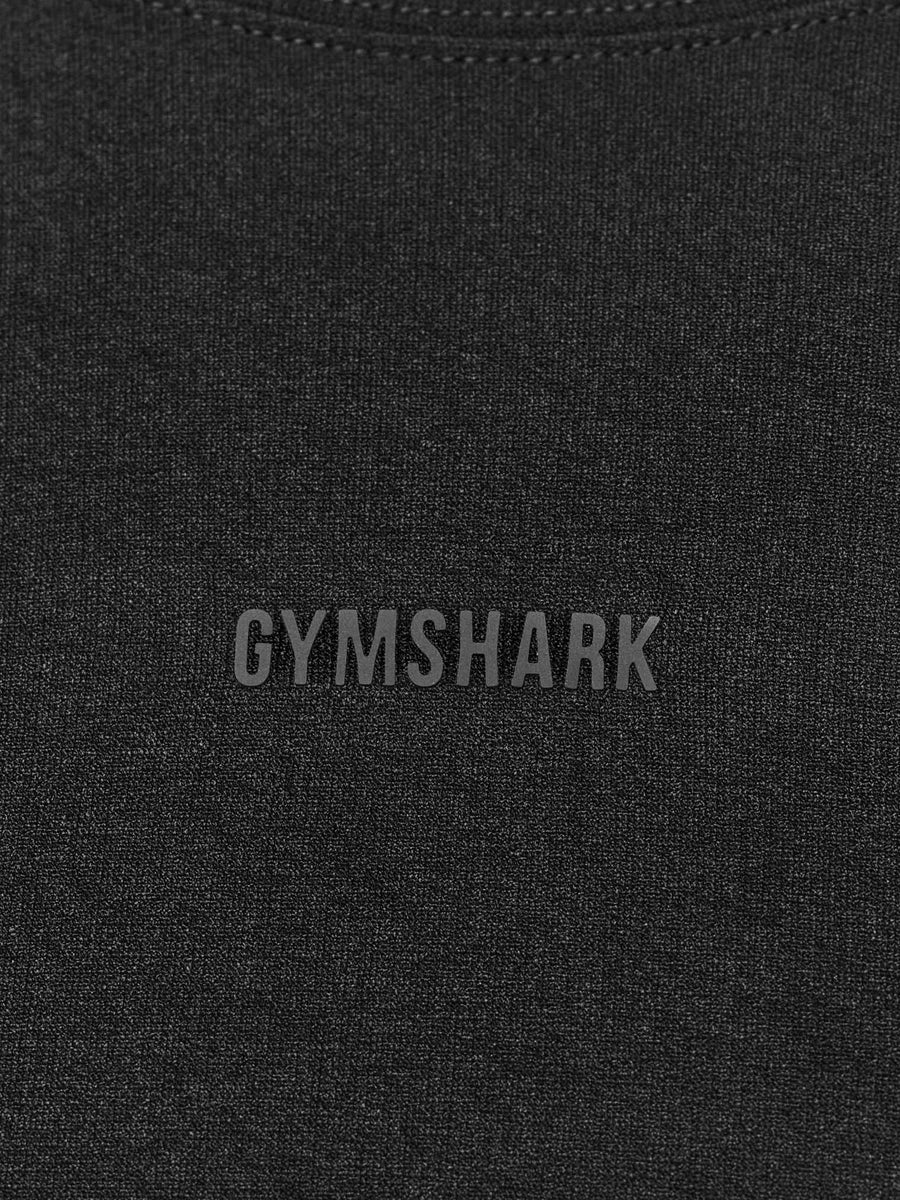 Gymshark everywear Warp Knit LS T-Shirt — Black — 5