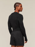 Gymshark everywear Warp Knit LS T-Shirt — Black — 2