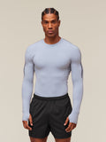 Gymshark everywear Warp Knit LS T-Shirt — Pale Blue — 1