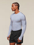 Gymshark everywear Warp Knit LS T-Shirt — Pale Blue — 6