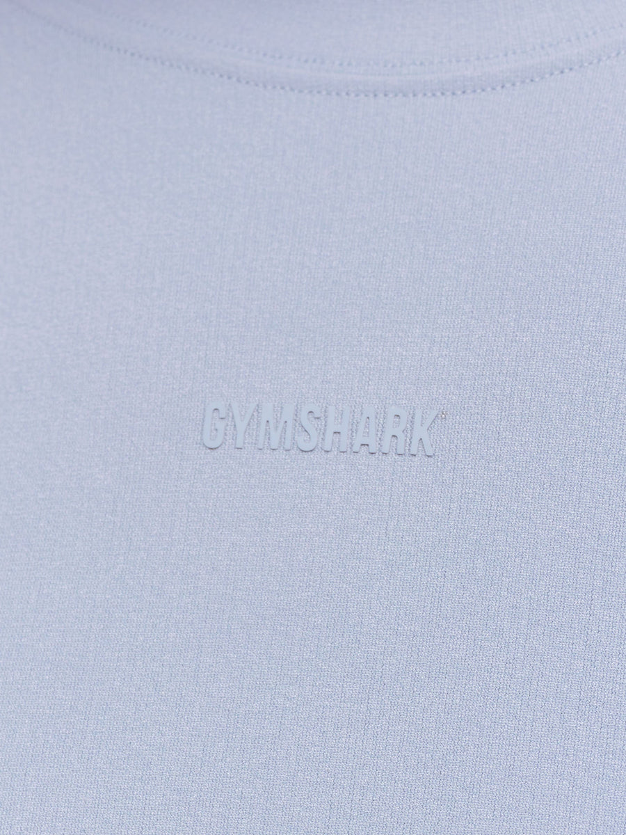 Gymshark everywear Warp Knit LS T-Shirt — Pale Blue — 5
