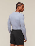 Gymshark everywear Warp Knit LS T-Shirt — Pale Blue — 2