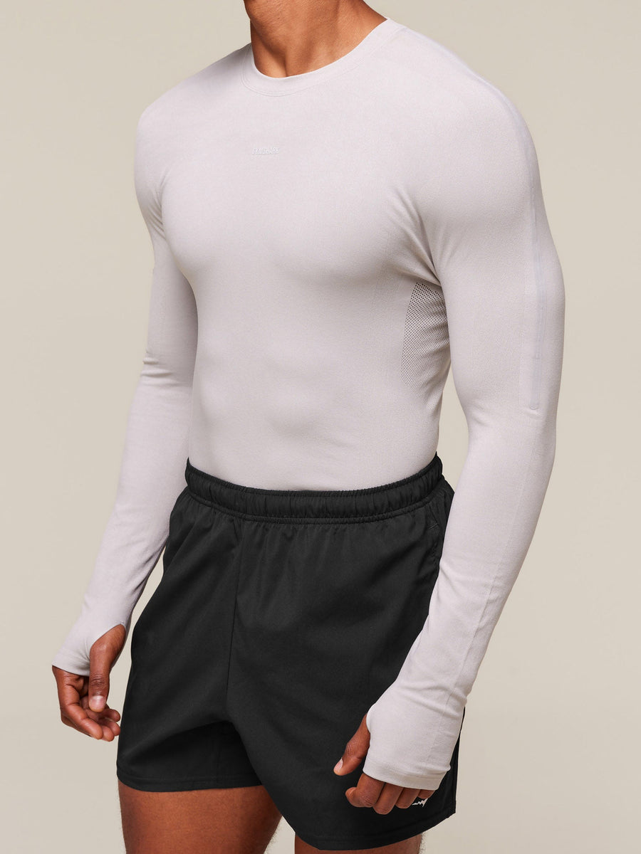 Gymshark everywear Warp Knit LS T-Shirt — Tame Grey — 4