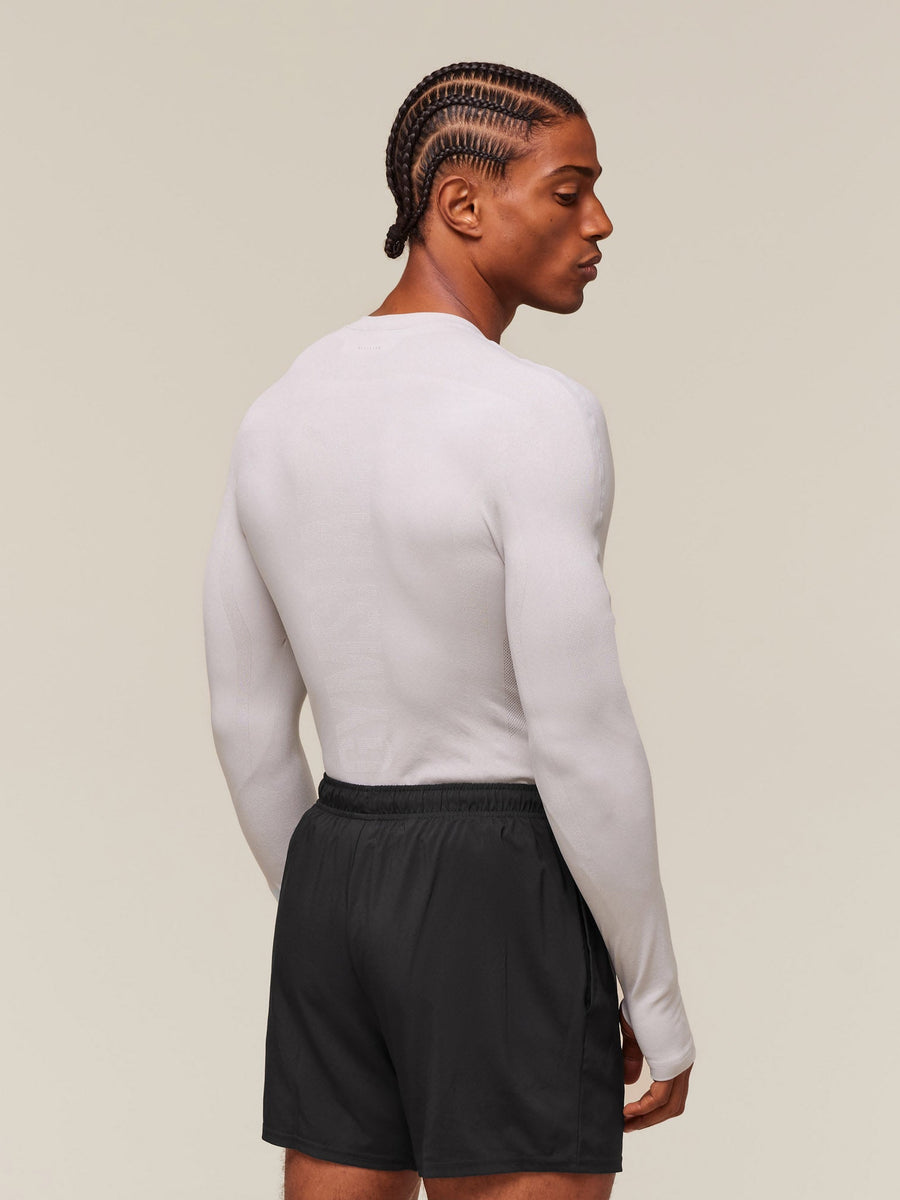 Gymshark everywear Warp Knit LS T-Shirt — Tame Grey — 2