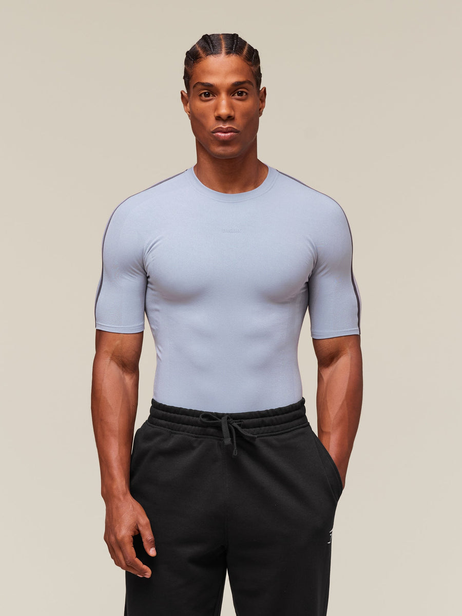 Gymshark everywear Warp Knit T-Shirt — Pale Blue — 1