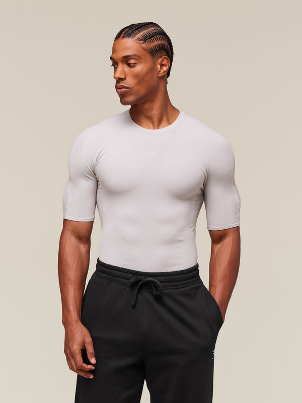 Gymshark everywear Warp Knit T-Shirt — Tame Grey