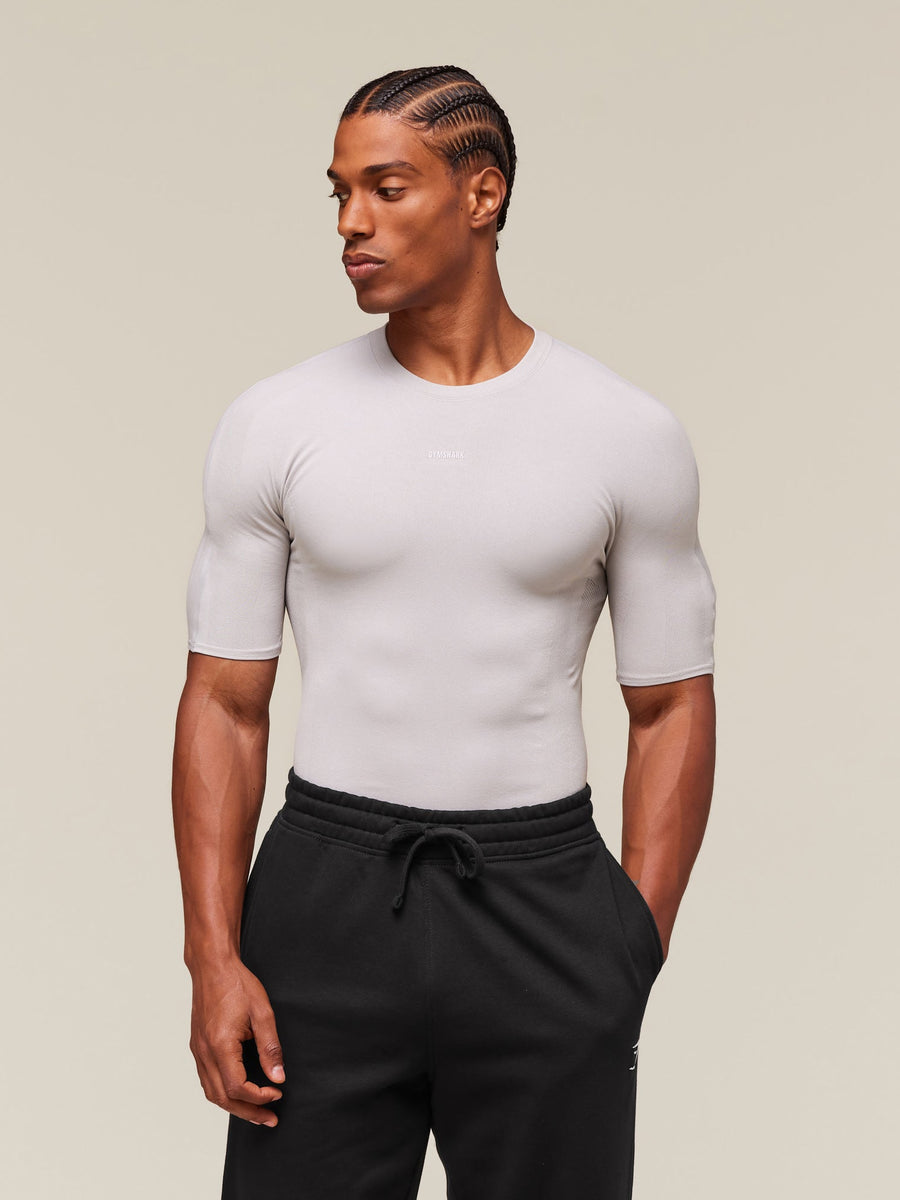 Gymshark everywear Warp Knit T-Shirt — Tame Grey — 1