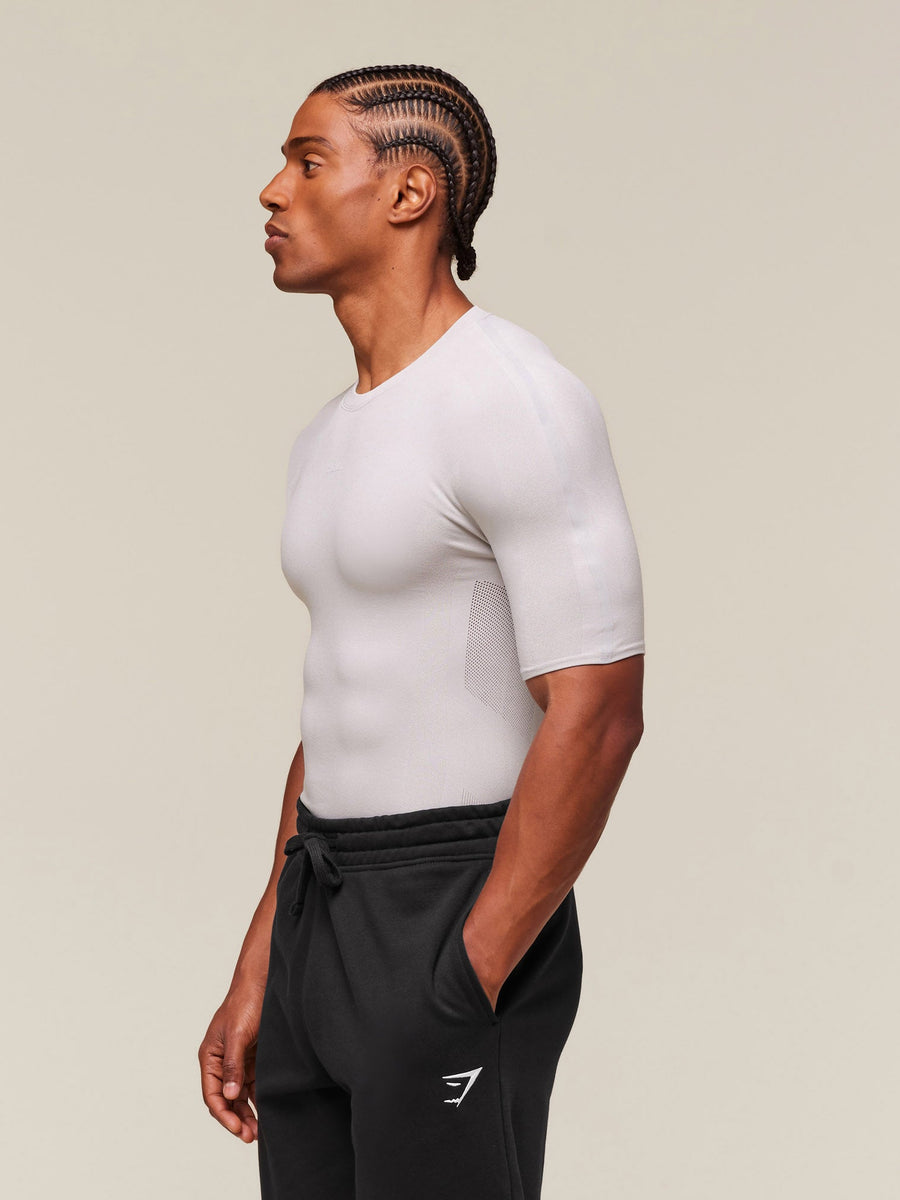 Gymshark everywear Warp Knit T-Shirt — Tame Grey — 6