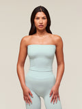Gymshark everywear Warp Knit Tube Top — Frost Blue — 6