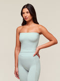 Gymshark everywear Warp Knit Tube Top — Frost Blue — 1