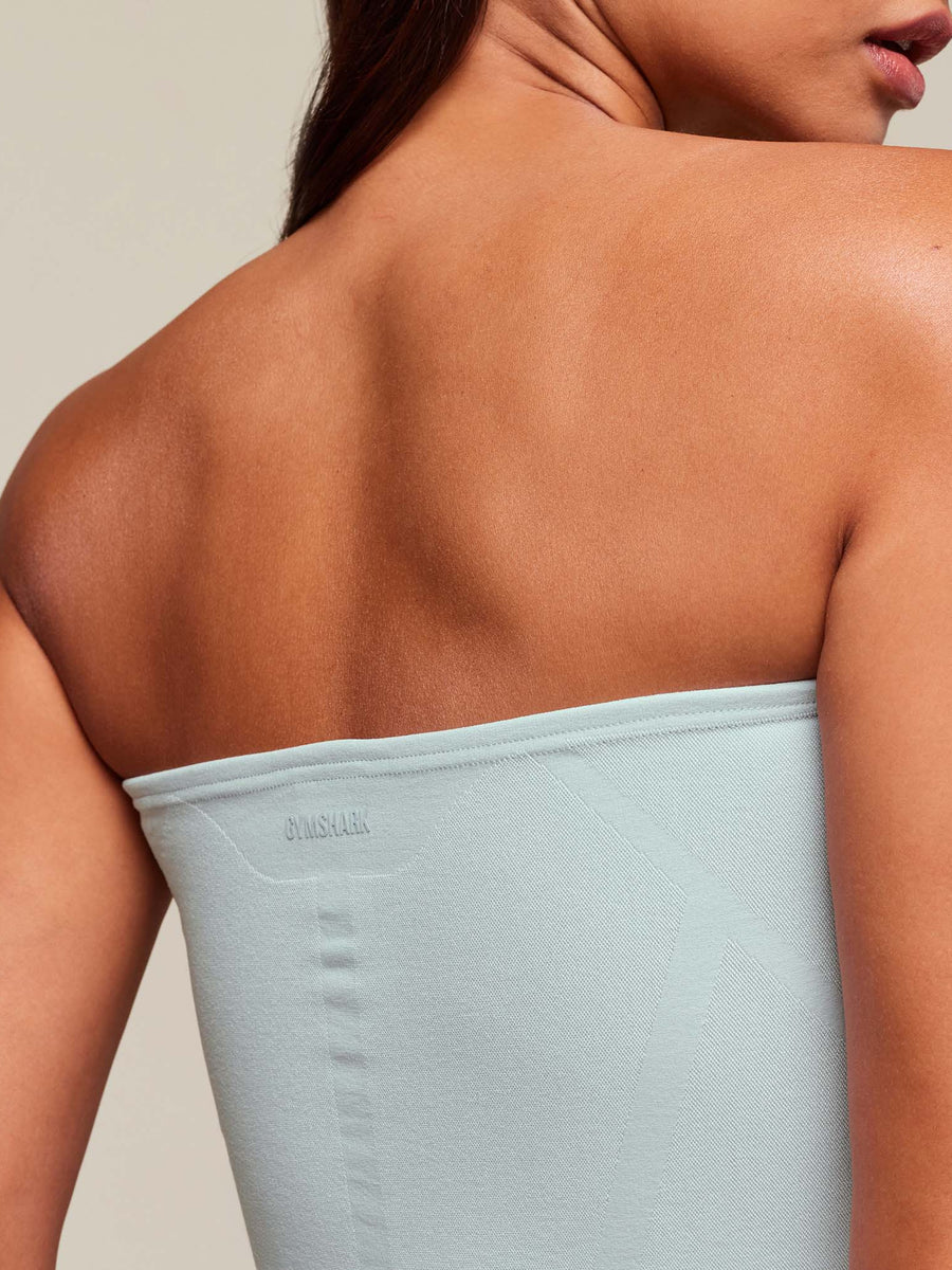 Gymshark everywear Warp Knit Tube Top — Frost Blue — 5